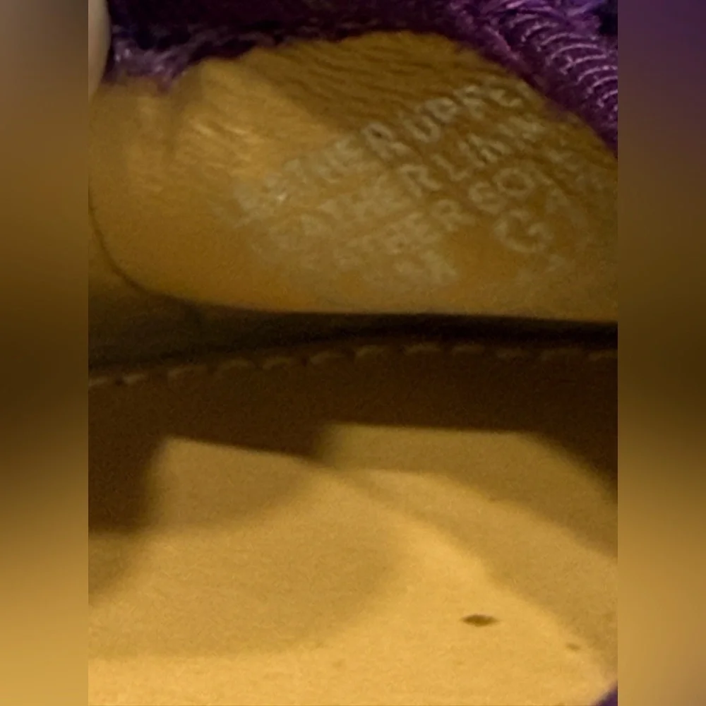 Tory Burch Size 6.5M Purple Suede Wedge Ballet Flats